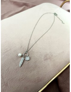Collana Piuma Perla e... 2