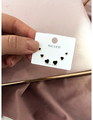 Set di Orecchini Cuori Smaltati