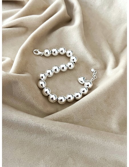 Bracelet 9 mm Balls and Mini Heart