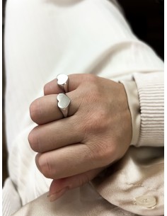 Anello Regolabile Cuore Piatto