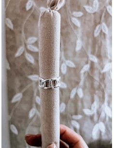 Adjustable Navy Mesh Ring