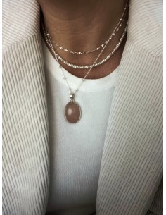 Oval Rose Quartz Medallion...