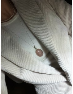 Oval Rose Quartz Medallion... 2
