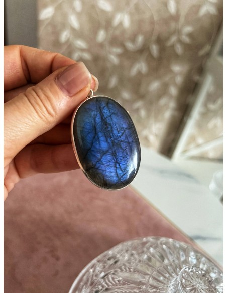 Medaglione Ovale Labradorite 5 cm x 3,6 cm