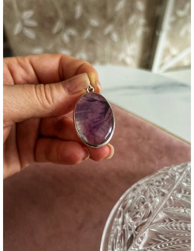 Amethyst oval medallion 3.5 cm x 2.4 cm