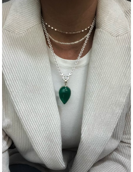 Aventurina Reverse Drop Medallion