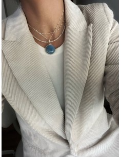 Round Chalcedony Medallion