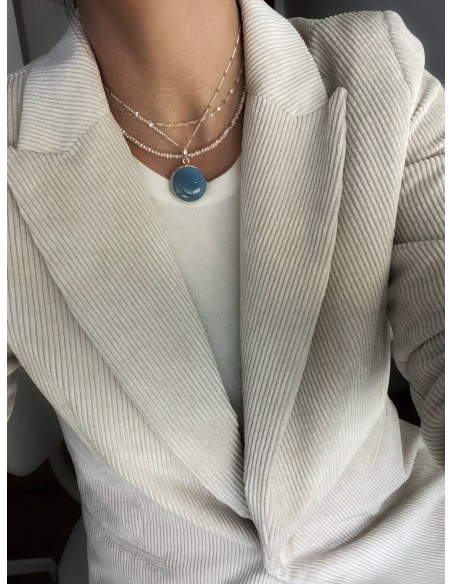 Round Chalcedony Medallion