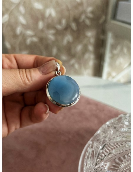 Round Chalcedony Medallion