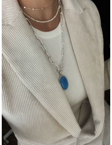 Oval Chalcedony medallion 3.7 cm x...