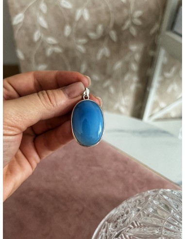 Oval Chalcedony medallion 3.7 cm x...