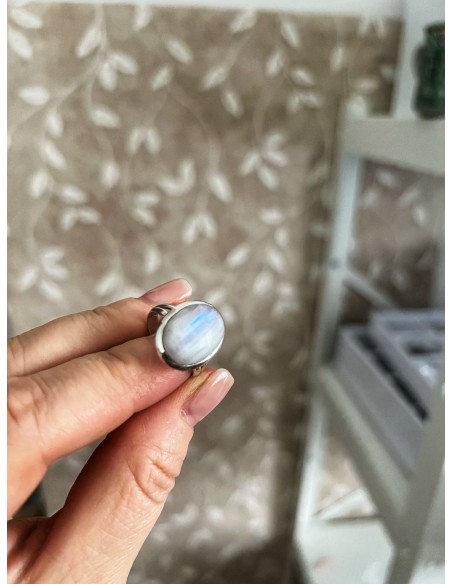 Moon stone ring size 16