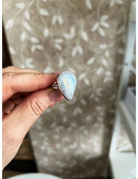 Moon Stone Drop Ring size 20