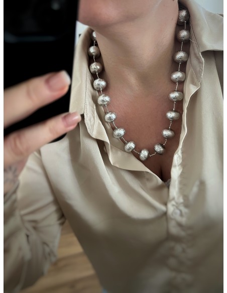 Collana Sfere Battute Cunda