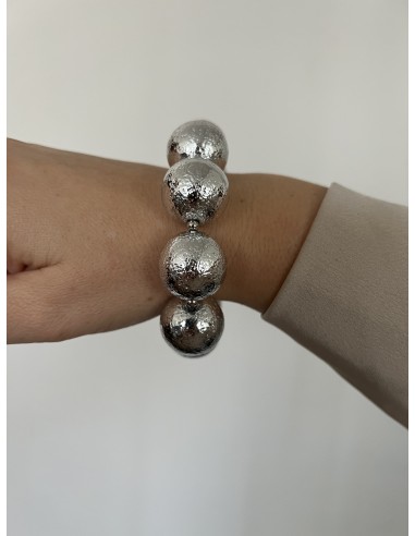 Bracciale Elastico Sfere Battute Cunda