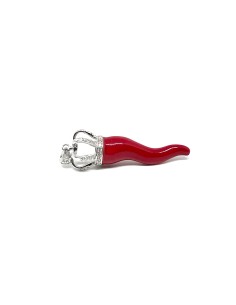 Red Lucky Horn Charm with...
