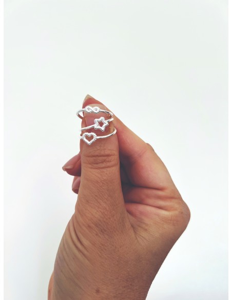 Anello Regolabile con Soggetto Mini Zigrinato