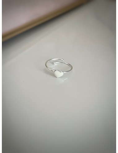 Adjustable Heart Enamel Ring