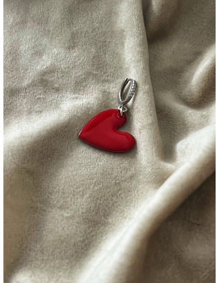 Monorecchino Cuore Smaltato XXL