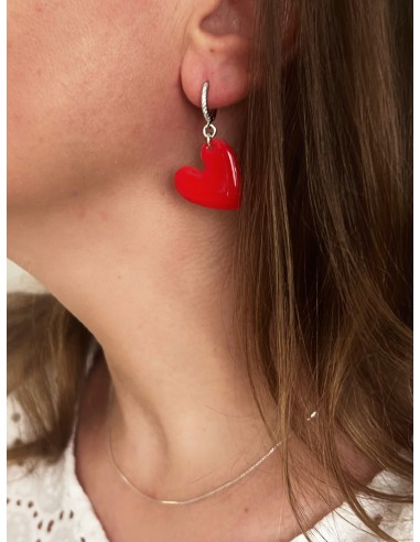 Monorecchino Cuore Smaltato XXL