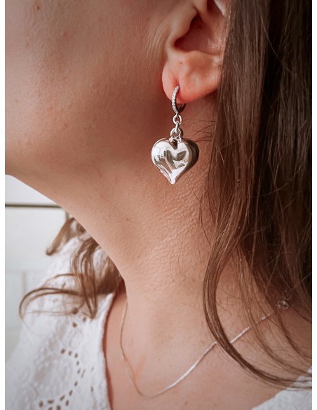 Single Earrings Bombed Heart