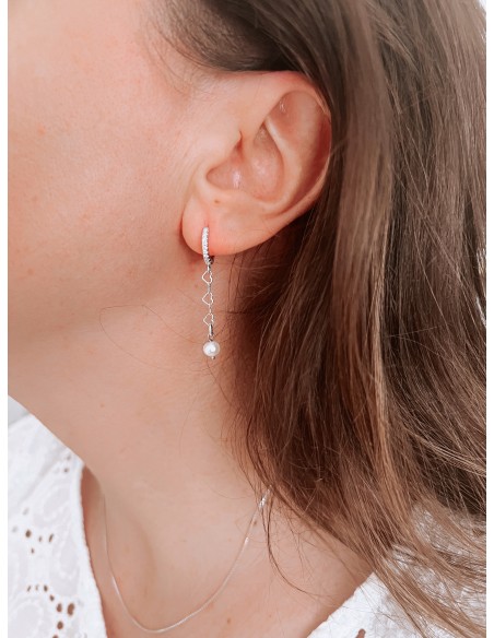 Single Earring Pearl Pendant