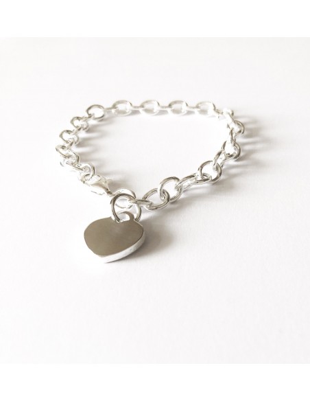 Bracciale a Catena con Cuore Medio