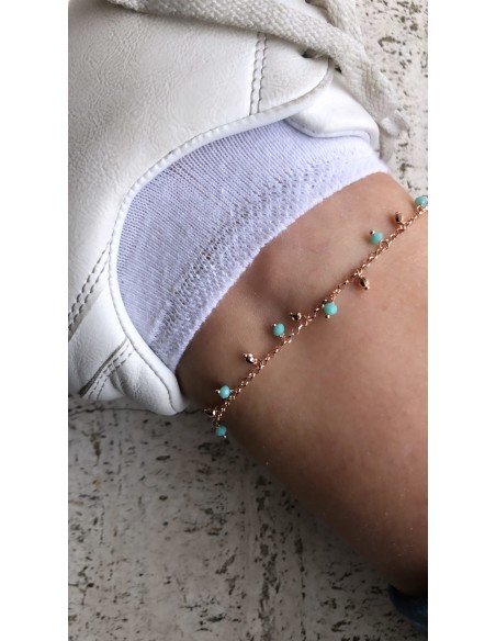 Cavigliera con Cristalli Pendenti