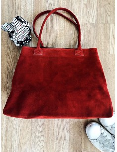 Borsa in Suede Rossa