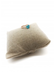 Anello con Zircone a Cuore Azzurro