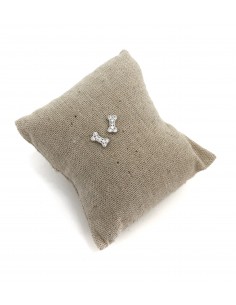 Orecchini a Lobo Osso per Cane di Zirconi