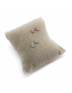 Orecchini a Lobo con Mano di Fatima in Zirconi