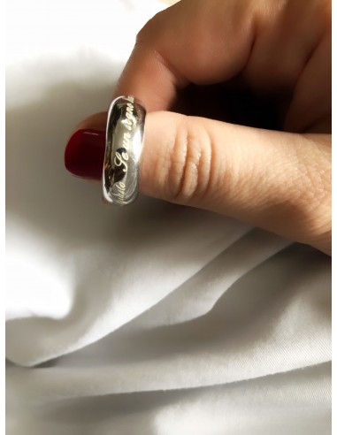 Anello Bombato 8 mm Inciso