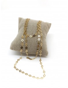 Collana Lunga a Tre Fili con Cerchietti