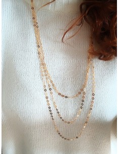 Collana Lunga a Tre Fili con Cerchietti 2