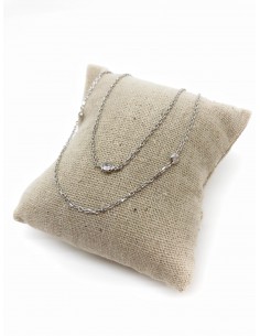 Collana Lunga con Zirconi Alternati