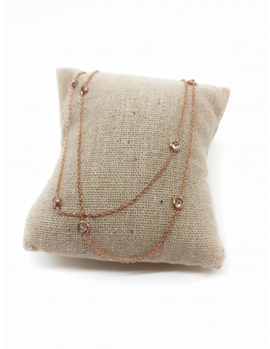 Collana Lunga con Zirconi Alternati