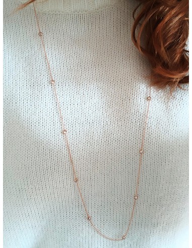 Collana Lunga con Zirconi Alternati