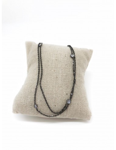 Collana Lunga con Zirconi Alternati