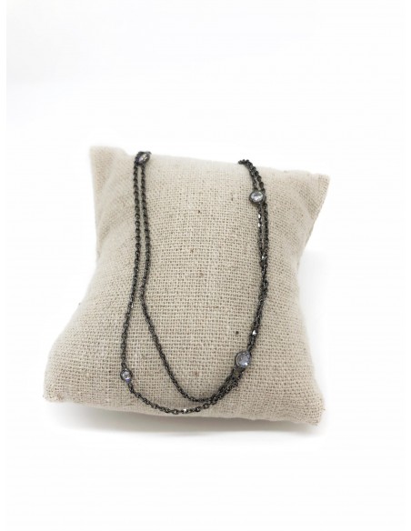 Collana Lunga con Zirconi Alternati