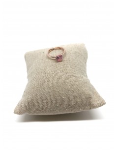 Anello Rosè Regolabile con Zircone a Cuore Rosa