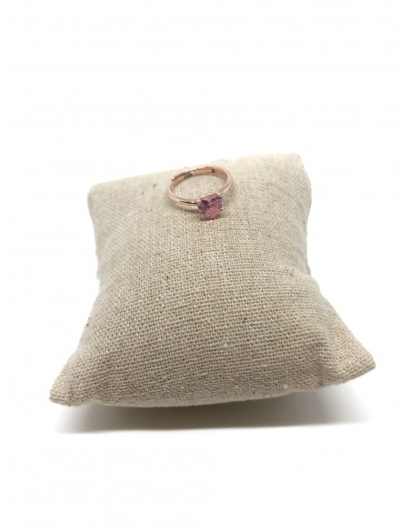 Anello Rosè Regolabile con Zircone a Cuore Rosa