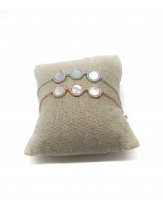 Bracciale con Tondi in Madreperla e Zirconi