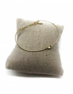 Bracciale Rigido Dorato con Soggetto in Pavè di Zirconi 2