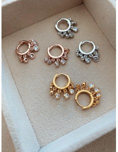 Monorecchino a Scattino con Zirconi Pendenti