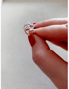 Monorecchino Edera con Zirconi