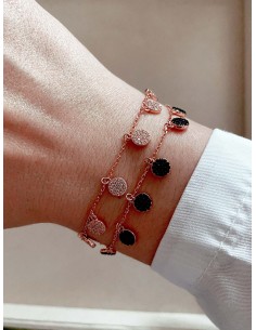 Bracciale con Tondini in Pavè di zirconi
