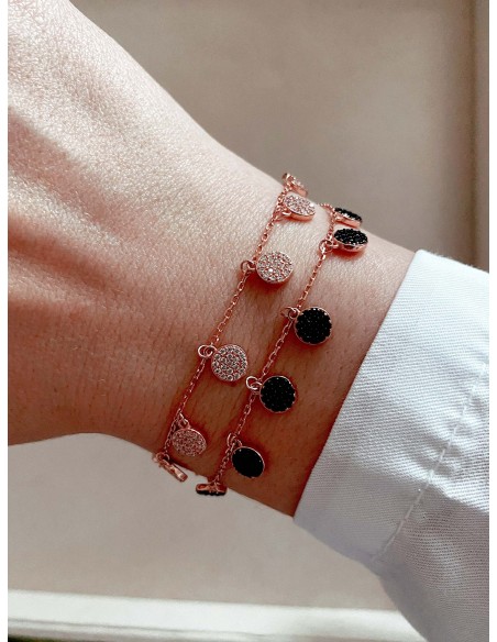 Bracciale con Tondini in Pavè di zirconi