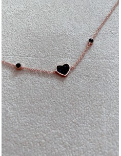 Bracciale  Cuore con Zirconi Neri 2