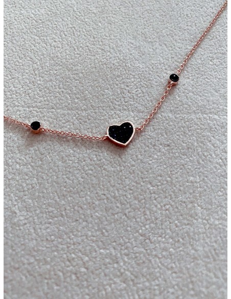 Bracciale  Cuore con Zirconi Neri